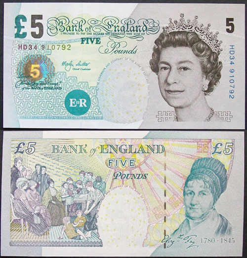2002 Great Britain 5 Pounds (P.391b) Unc